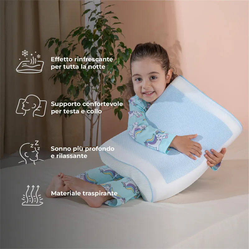 Cuscino Bambini Memory Foam Doppia Onda 47x32 cm Il Gruppone