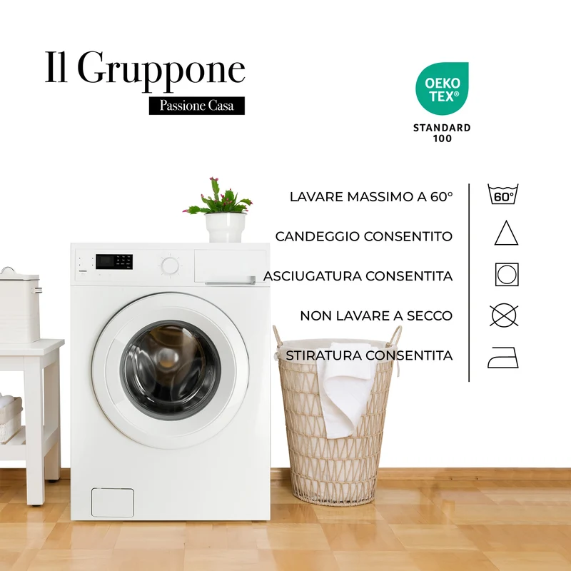Completo Lenzuola B&B 100% Cotone Bianco Il Gruppone