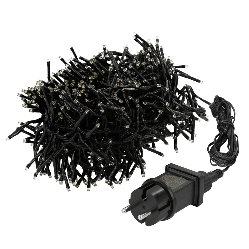 ECD Germany | LED Lichterkette Warmweiß, Strombetrieb, IP44 Wasserdicht, Innen/Außen, Weihnachtsbeleuchtung