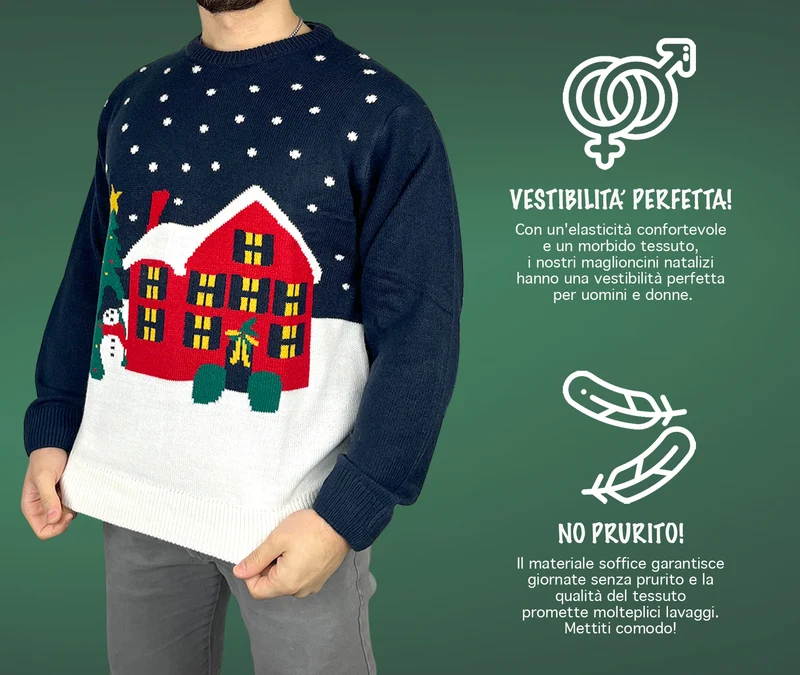 Maglione Natalizio Unisex Uomo e Donna - Il Gruppone