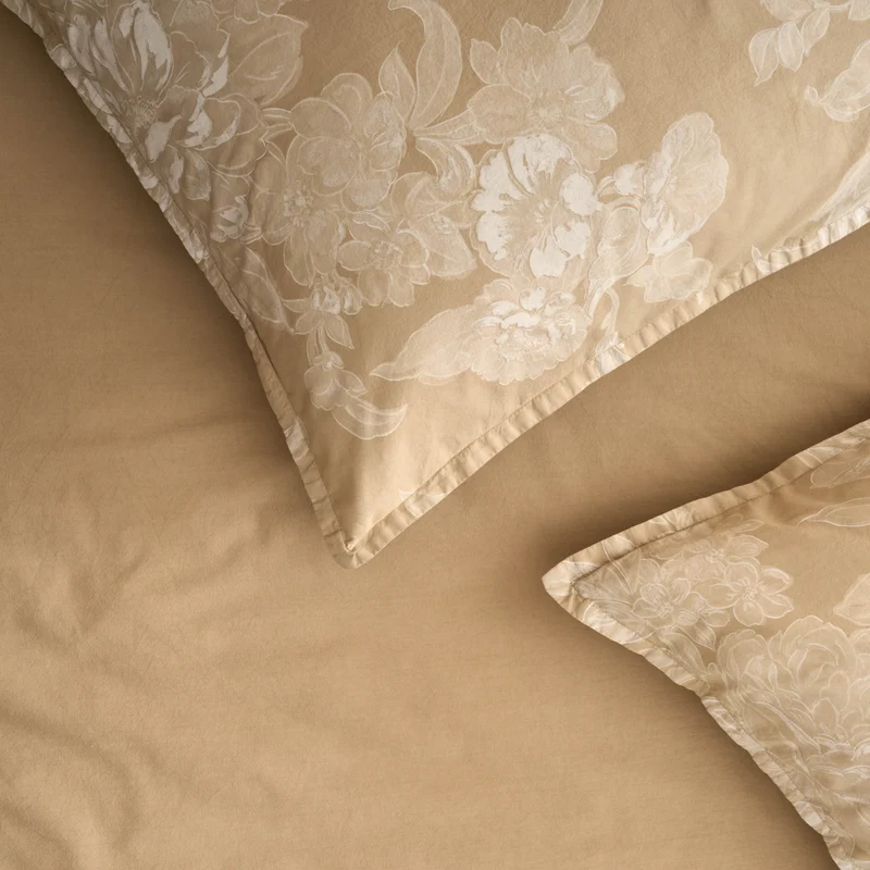 Completo Lenzuola in Percalle di Cotone Stonewashed Fantasia Floreale - Eko Allen