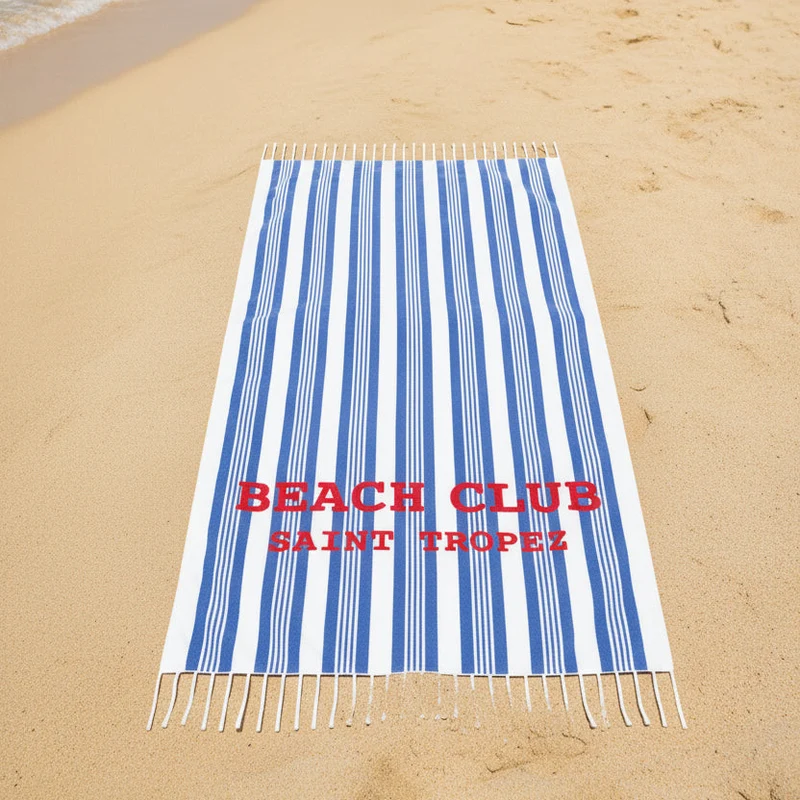 Telo Mare in Spugna di Cotone Rigato - Beach Club