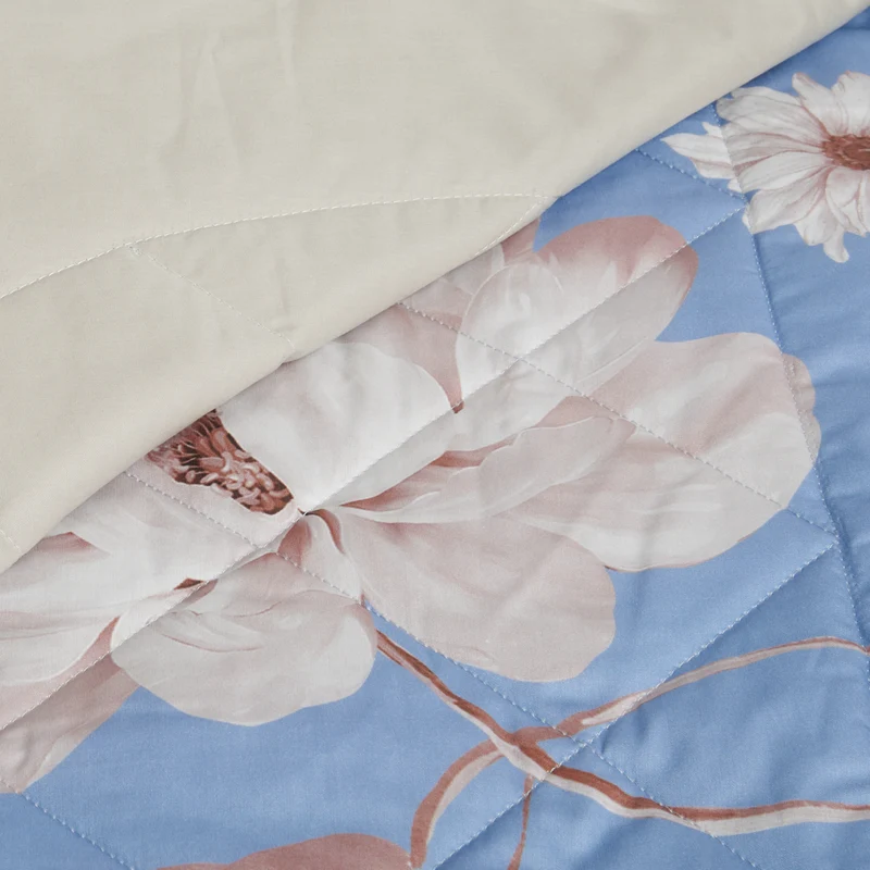 Trapuntino Leggero in Percalle di Cotone Fantasia Floreale - Rosewood