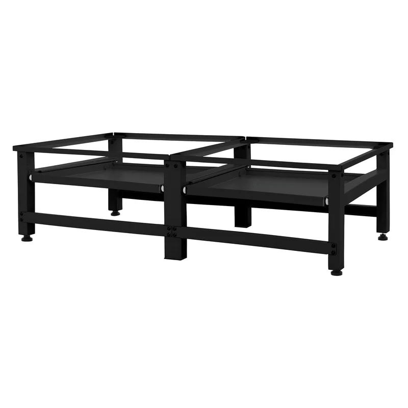 ML-Design | Waschmaschinen Untergestell mit ausziehbarer Ablage 122x53,5x37 cm aus Stahl, Unterschrank doppel