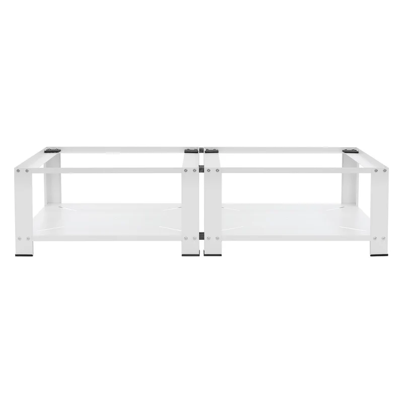 ML-Design | Waschmaschinen Untergestell mit Ablage 128x54x32 cm aus Stahl, Unterschrank doppel