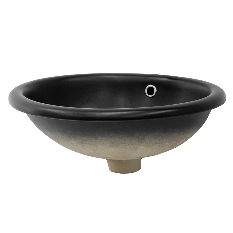 LuxeBath | Waschbecken Oval mit Überlauf 49x40,5x19,5 cm aus Keramik, Waschplatz Handwaschbecken