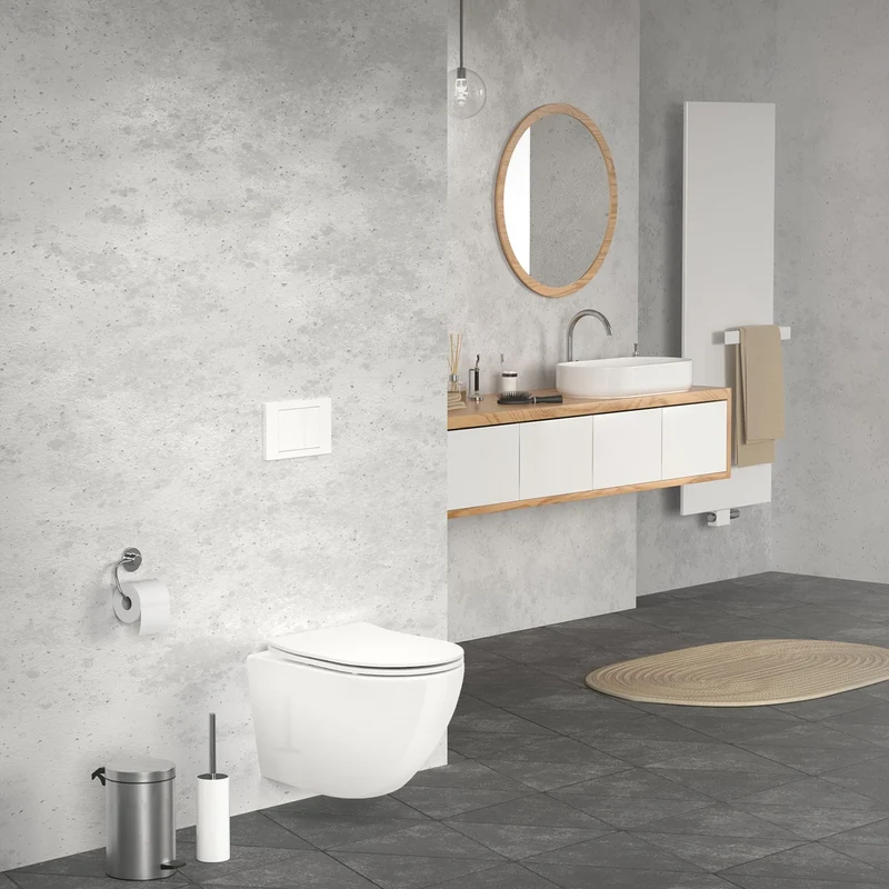 LuxeBath | Wand-WC Hänge Toilette aus Keramik kurz / lang Spülrandlos mit Softclose