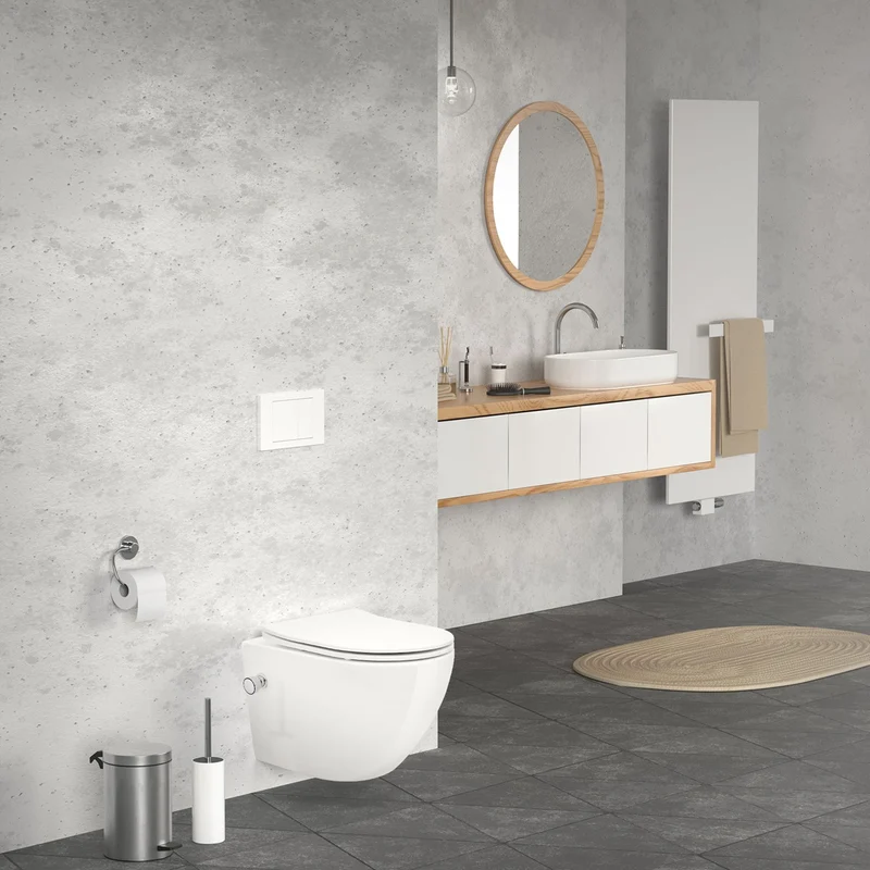 LuxeBath | Wand-WC Hänge Toilette aus Keramik kurz/lang Spülrandlos mit Bidet & Softclose