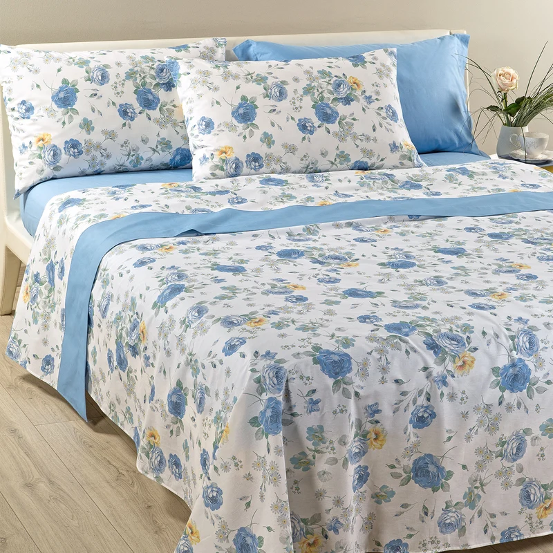 Completo Lenzuola Copriletto spring roses Moderno in Cotone