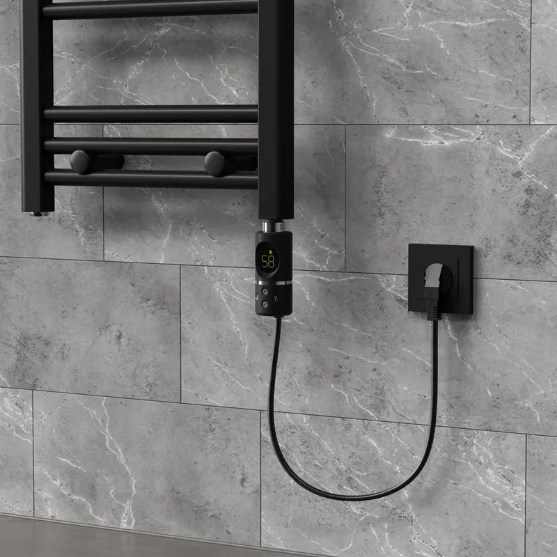 Heizstab 1200W Schwarz mit Thermostat und LCD Bildschirm LuxeBath