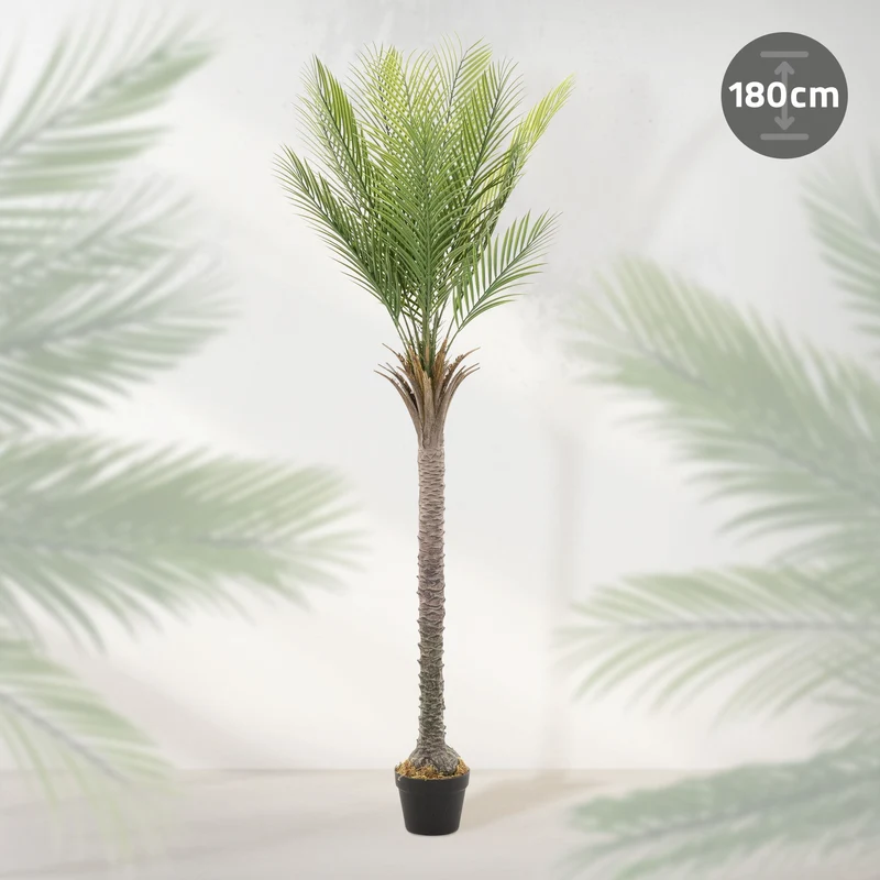 Künstliche Palme 180 cm Tropische Kunstpalme im Topf ML-Design