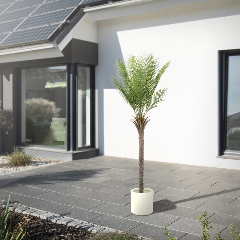 Künstliche Palme 180 cm Tropische Kunstpalme im Topf ML-Design