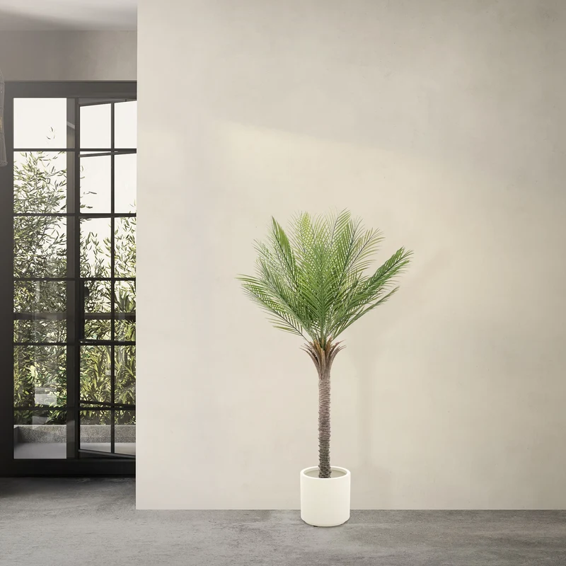 Künstliche Palme 150 cm Tropische Kunstpalme im Topf ML-Design