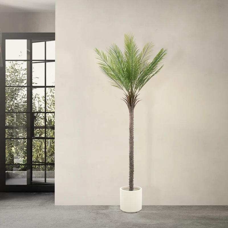 Künstliche Palme 210 cm Tropische Kunstpalme im Topf ML-Design