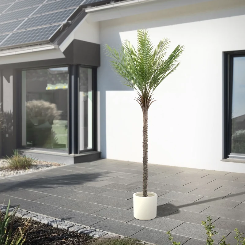 Künstliche Palme 210 cm Tropische Kunstpalme im Topf ML-Design