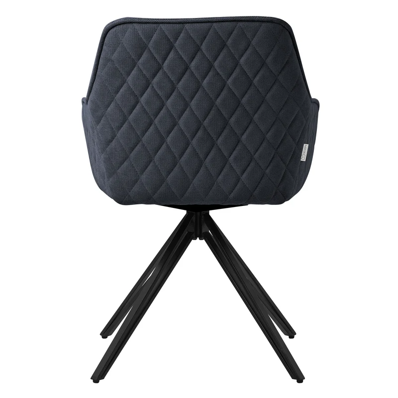 4er Set Esszimmerstuhl drehbarAnthrazit aus Textil Webstoff mit Rücken- und Armlehne ML-Design