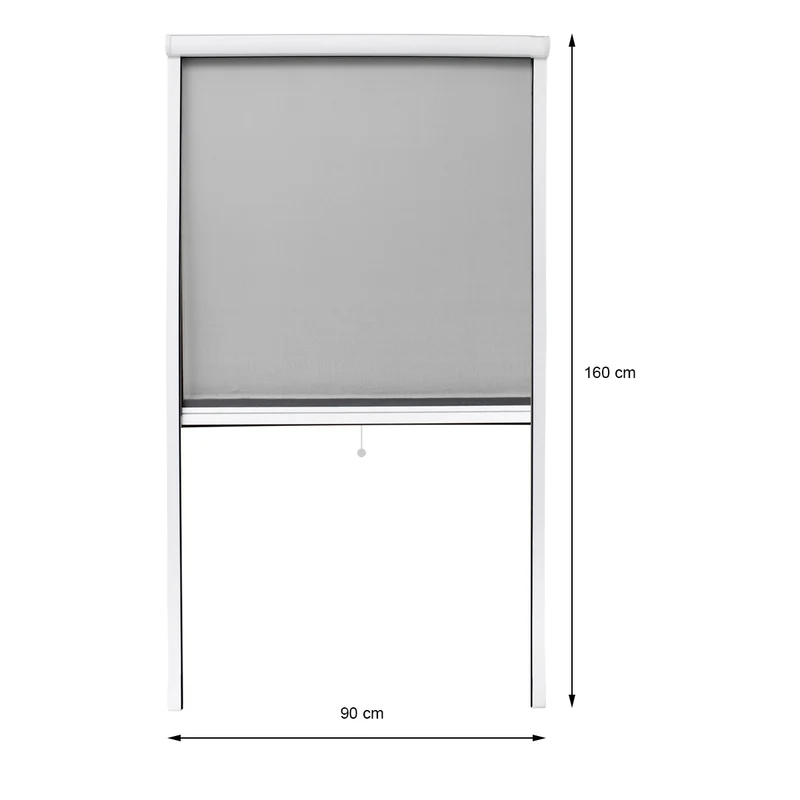 Fliegengitter Weiß 90x160 cm mit Aluminium Rahmen
