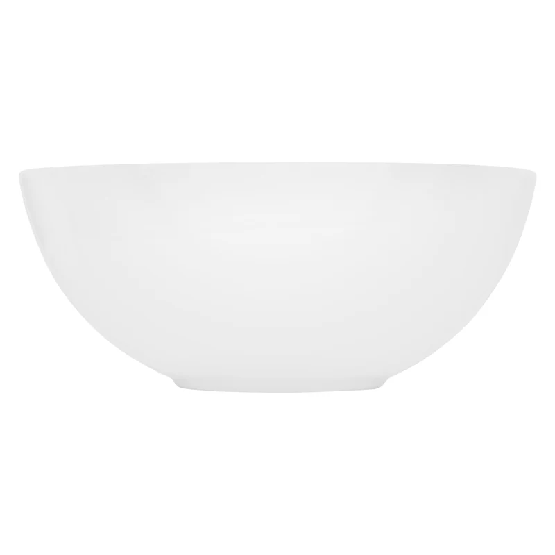 Waschbecken Rund ohne Überlauf Ø 32x13,5 cm Weiß aus Keramik LuxeBath