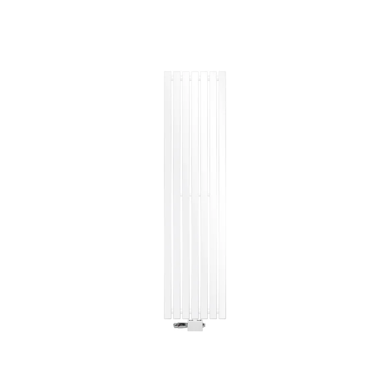 Badheizkörper Stella 370x1400 mm Weiß mit Universale Anschlussgarnitur