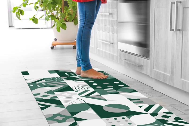 Tappeto Cucina Antiscivolo Made in Italy Passatoia Antimacchia Picasso Verde Il Gruppone