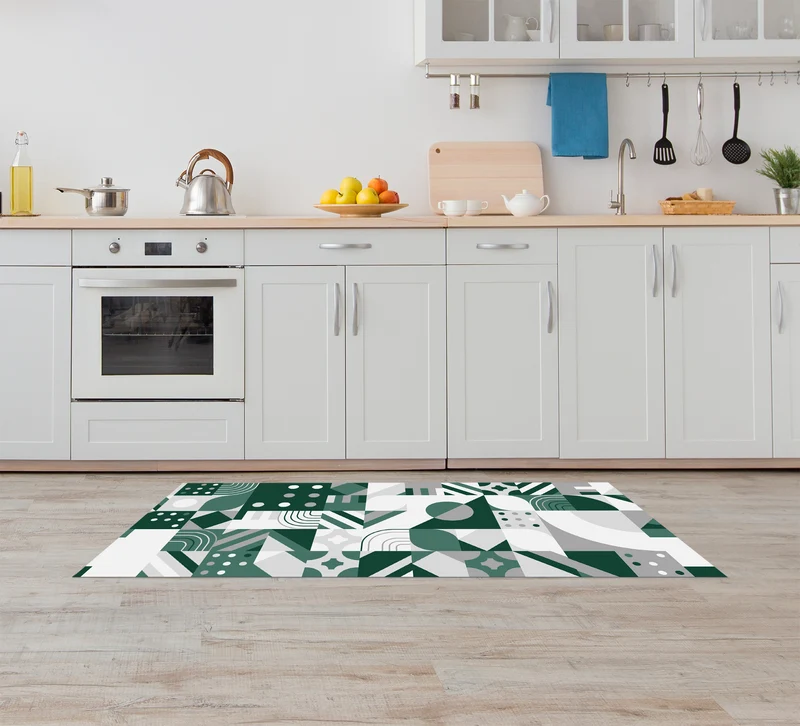 Tappeto Cucina Antiscivolo Made in Italy Passatoia Antimacchia Picasso Verde Il Gruppone