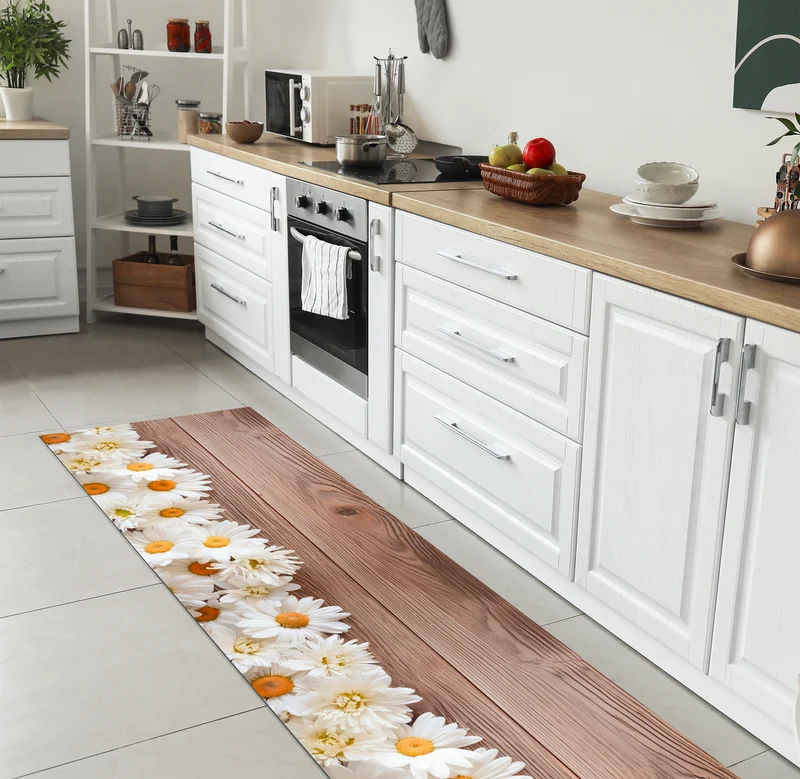 Tappeto Cucina Antiscivolo Made in Italy Passatoia Antimacchia Margherite Il Gruppone