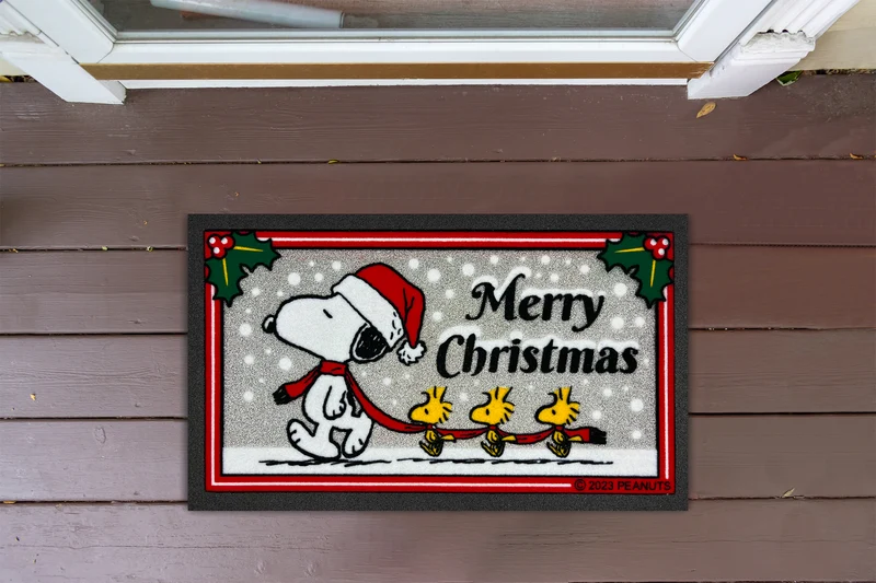Peanuts Zerbino Ingresso Snoopy Originale Natalizio Rettangolare 40 x 60 Cm Il Gruppone