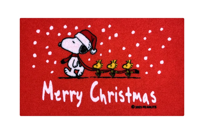 Peanuts Zerbino Ingresso Snoopy Originale Natalizio Rettangolare 40 x 60 Cm Il Gruppone