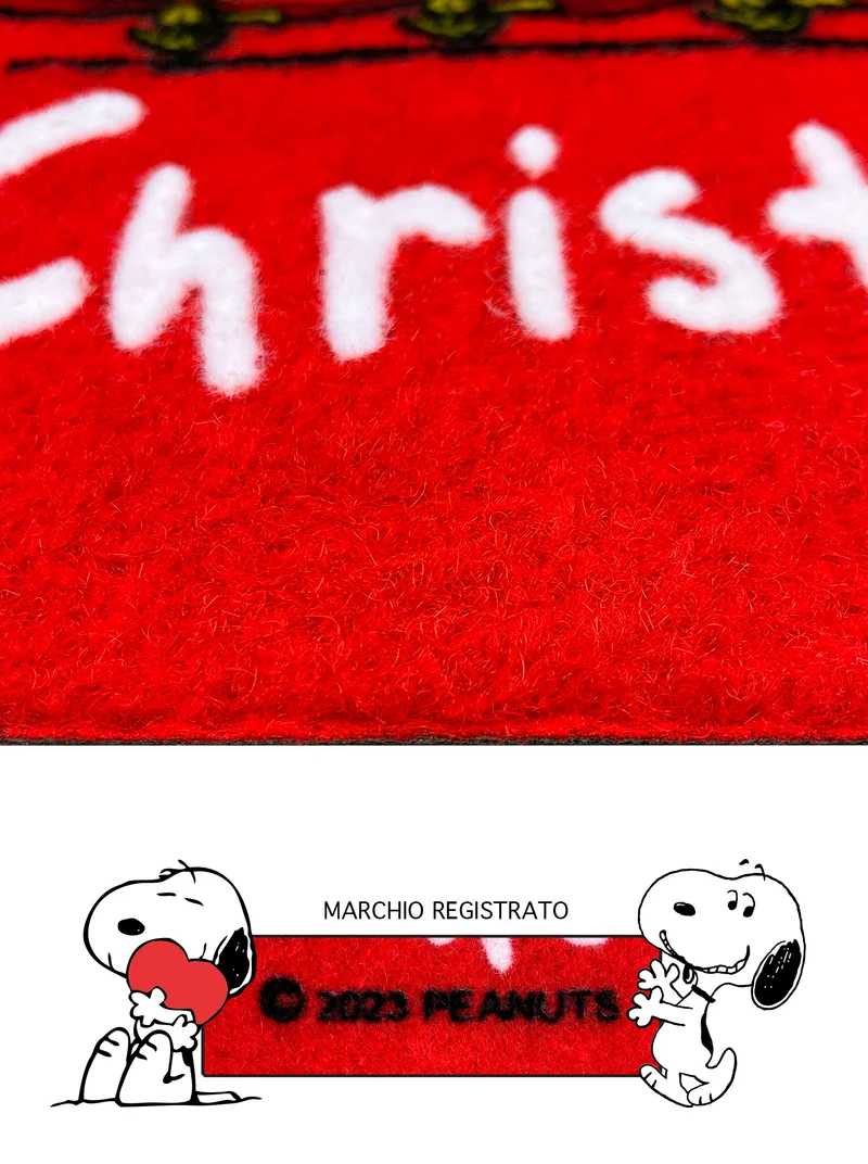 Peanuts Zerbino Ingresso Snoopy Originale Natalizio Rettangolare 40 x 60 Cm Il Gruppone