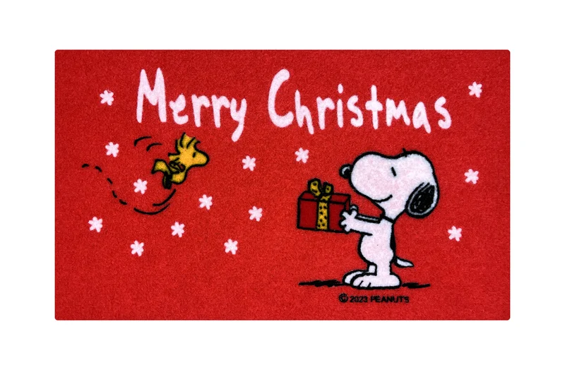 Peanuts Zerbino Ingresso Snoopy Originale Natalizio Rettangolare 40 x 60 Cm Il Gruppone