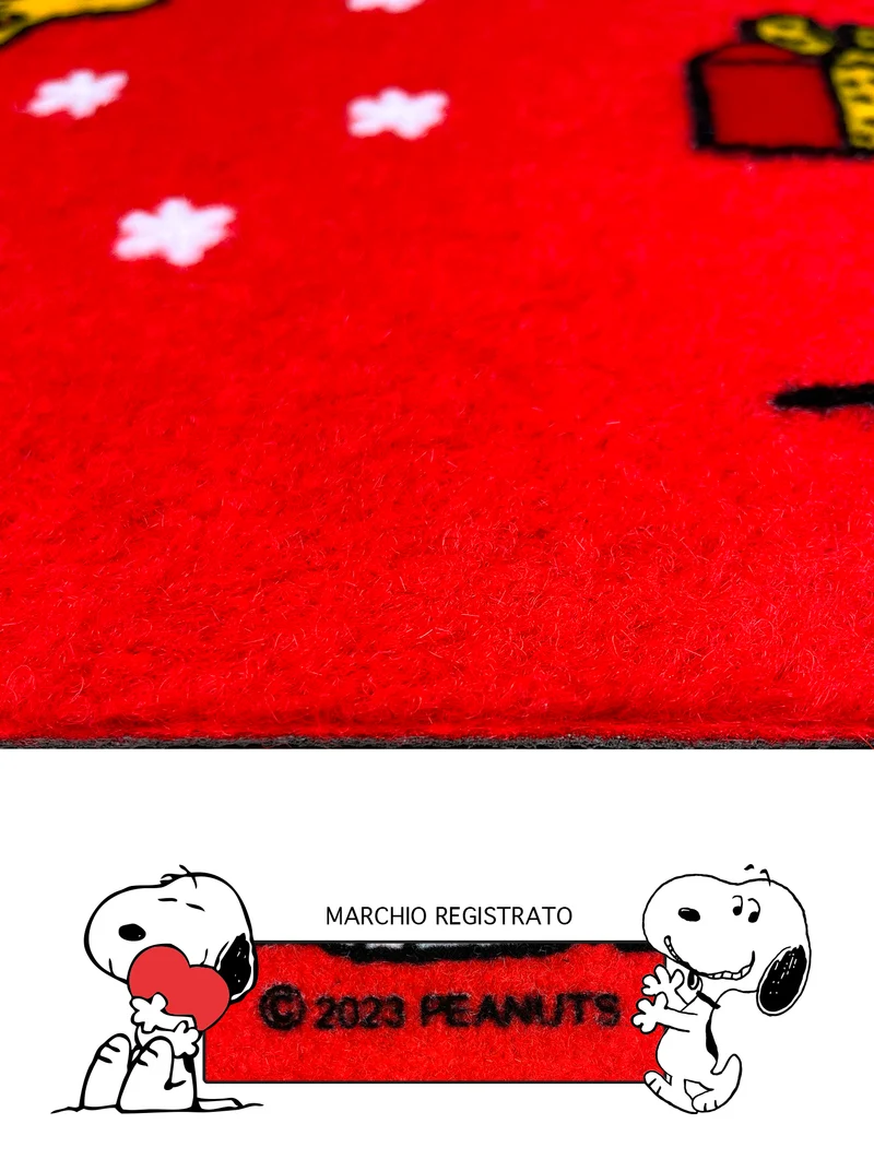 Peanuts Zerbino Ingresso Snoopy Originale Natalizio Rettangolare 40 x 60 Cm Il Gruppone