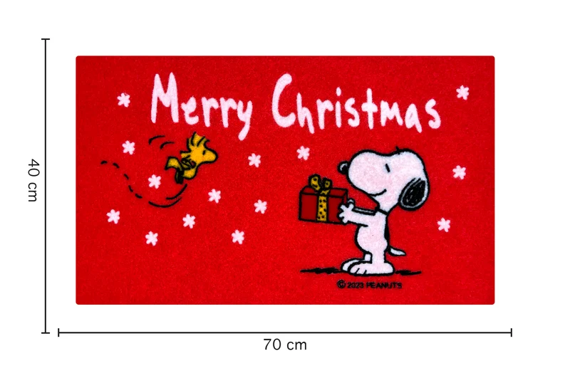 Peanuts Zerbino Ingresso Snoopy Originale Natalizio Rettangolare 40 x 60 Cm Il Gruppone