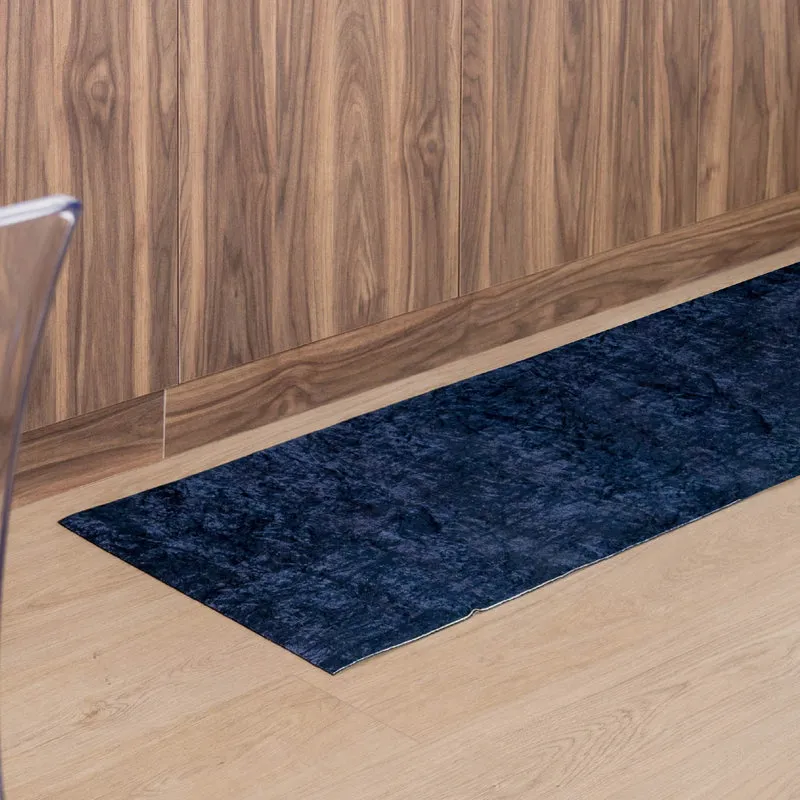 Tappeto passatoia made in Italy Antiscivolo in Velluto Blu Il Gruppone