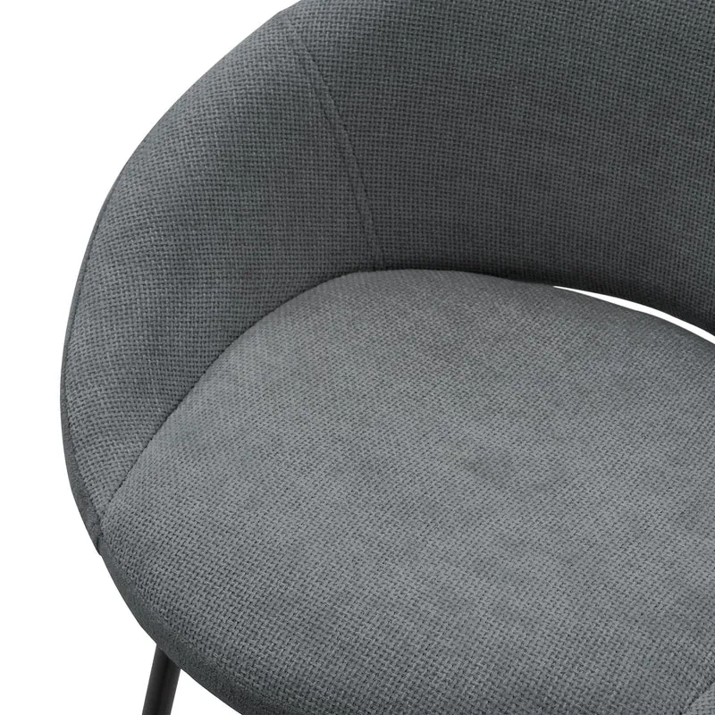Barhocker 4er Set Anthrazit 56x94x50 cm mit Rückenlehne und Fußstütze bis 120 kg ML-Design