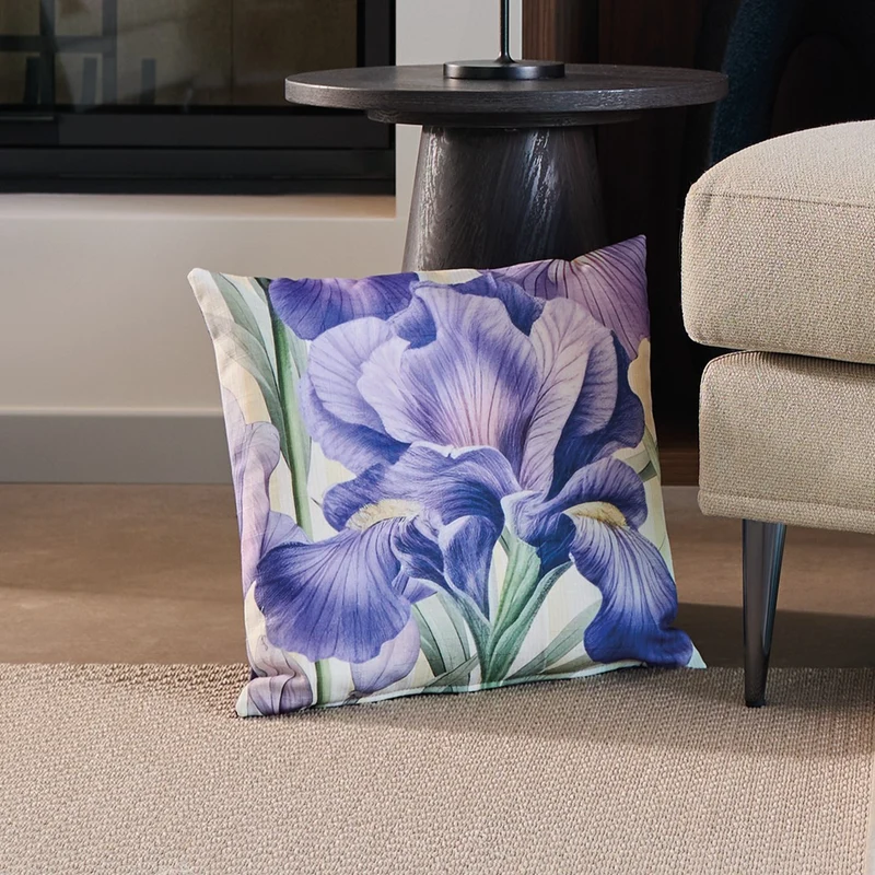 Copricuscino in Antimacchia Fantasia Iris - Rinascita