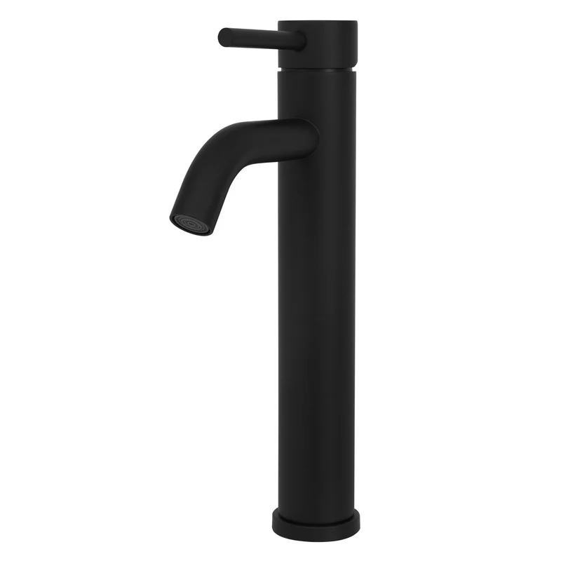 Waschtischarmatur fürs Badezimmer 155x52x295 mm Schwarz matt aus Messing von LuxeBath