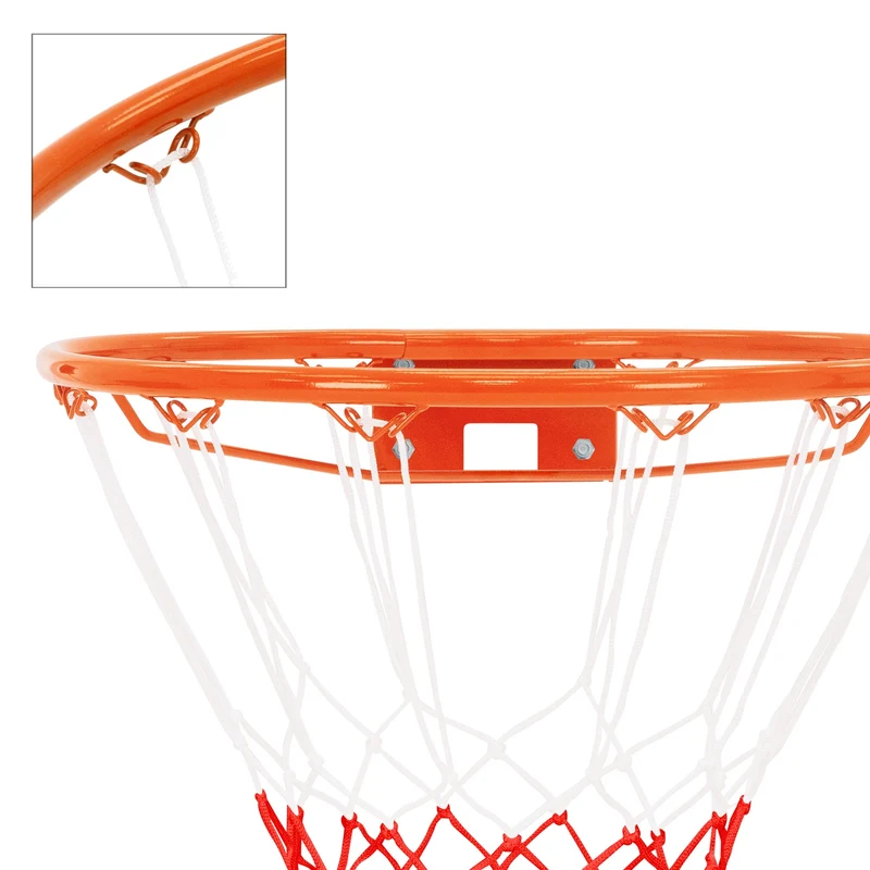 Basketballkorb Set 60x40 cm aus Stahl inkl. Netz und Pumpe Hauki
