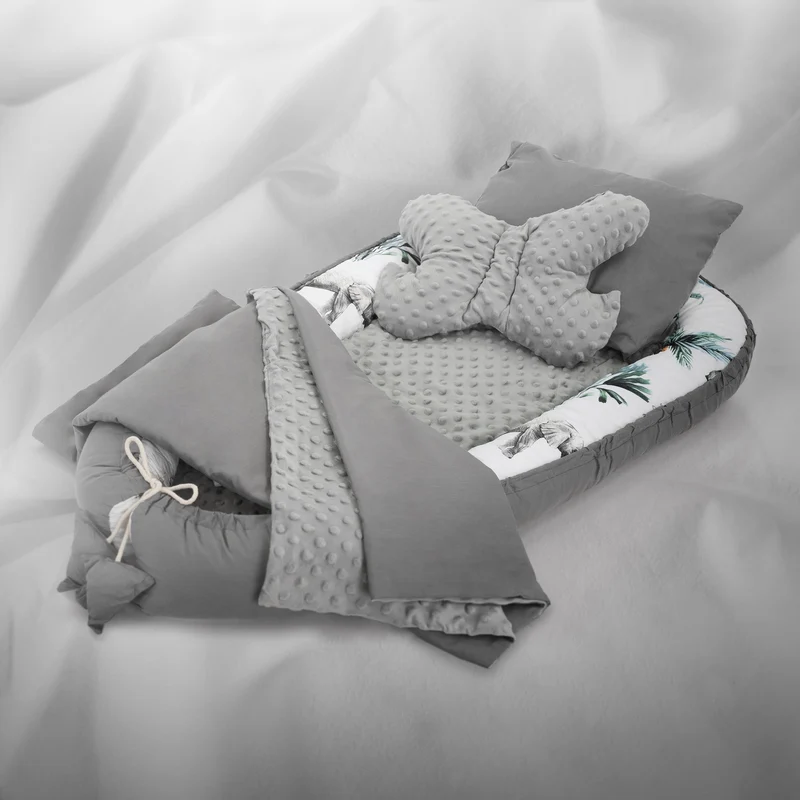 Babynest Set 5 Tlg. 90x50 cm Safarimuster aus Baumwolle Joyz