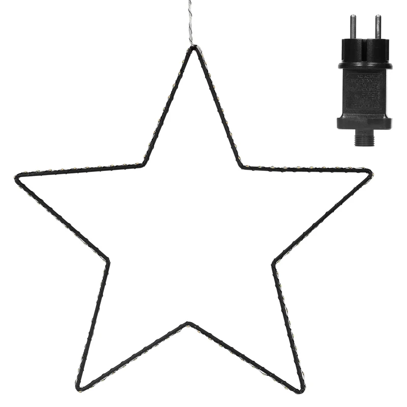 LED Weihnachtsstern 46 cm mit 140 warmweißen LEDs IP44 für drinnen und draußen