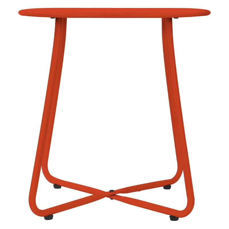Beistelltisch 52x46 cm Rot aus Metall ML-Design