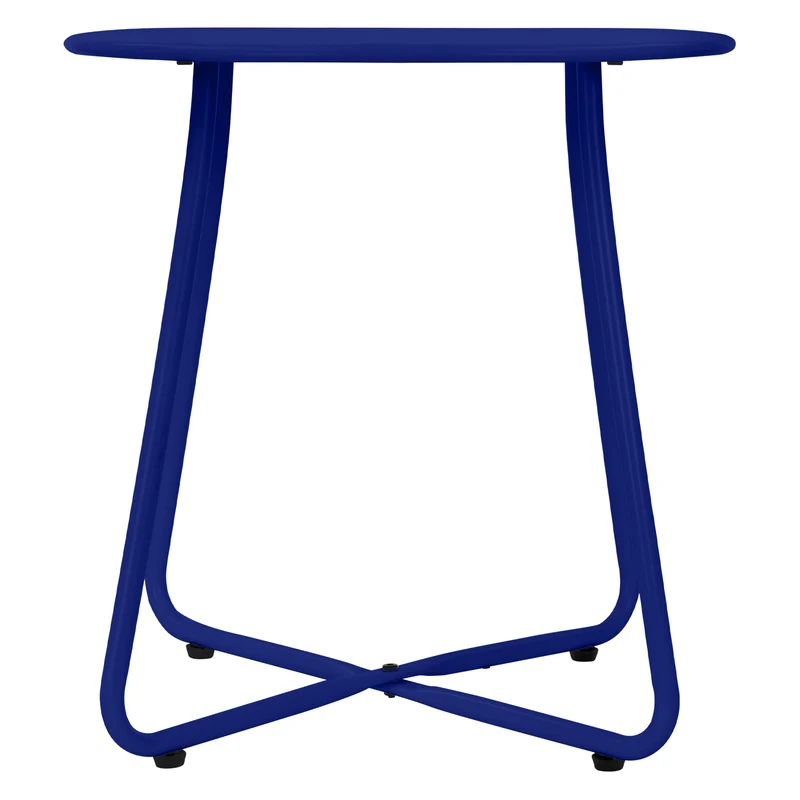 Beistelltisch 52x46 cm Blau aus Metall ML-Design