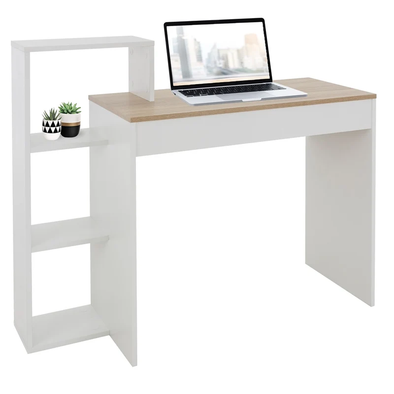 ML-Design | Schreibtisch mit Regal 110x72x40 cm aus Holz, Arbeitstisch für Heim und Büro