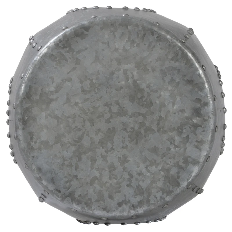 WOMO-Design | Beistelltisch handgefertigt Ø 38x43 cm aus Metall, Industrie-Design, Couchtisch
