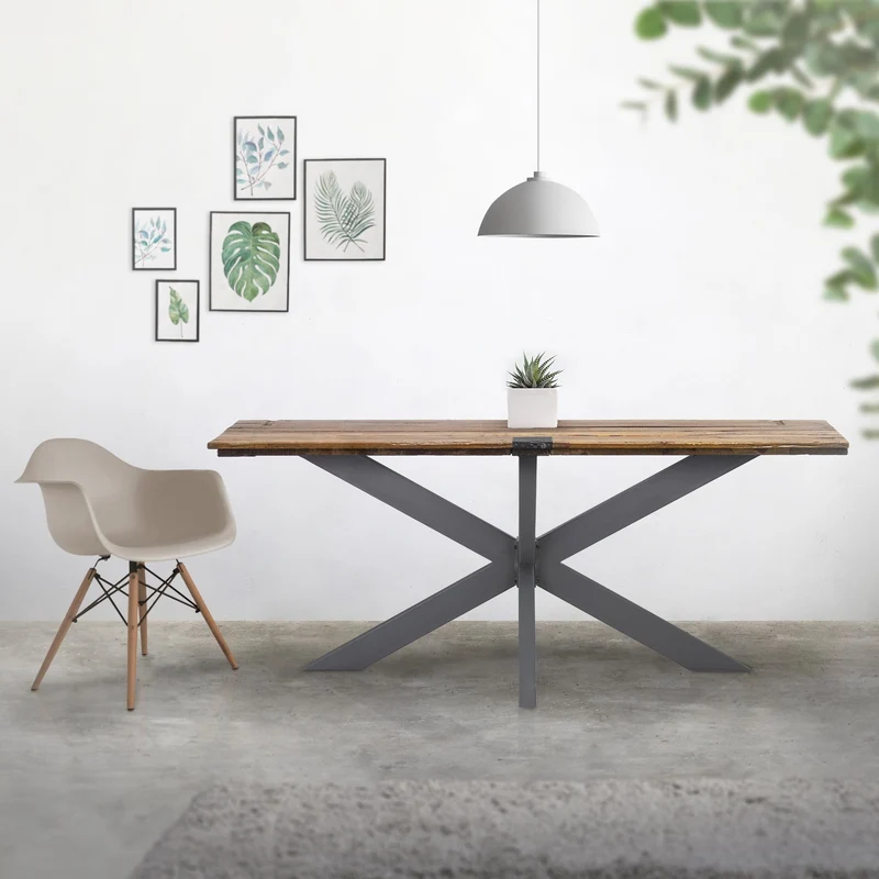 Tischbeine Tischgestell X-Design 78 x 71 x 120 cm Anthrazit aus Metall ML-Design