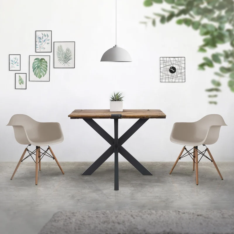 Tischbeine Tischgestell X-Design 85 x 71 x 85 cm Schwarz aus Metall ML-Design