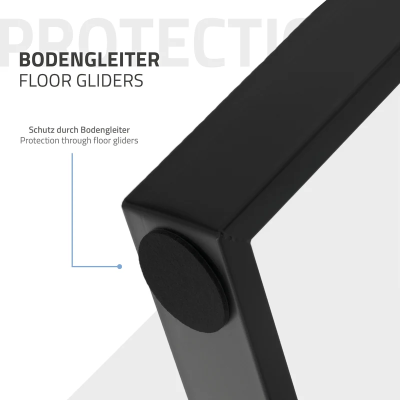 Tischbeine Tischgestell 2er Set V-Design 75 x 72 cm Schwarz matt aus Stahl ML-Design