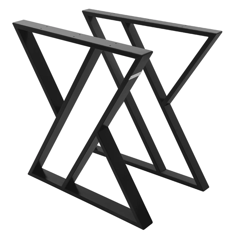 Tischbeine Tischgestell 2er Set X-Design aus Stahl ML-Design