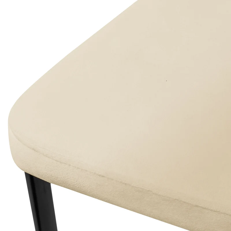 Esszimmerstuhl 4er Set Taupe mit Samtbezug und Metallbeinen Küchenstuhl ML-Design