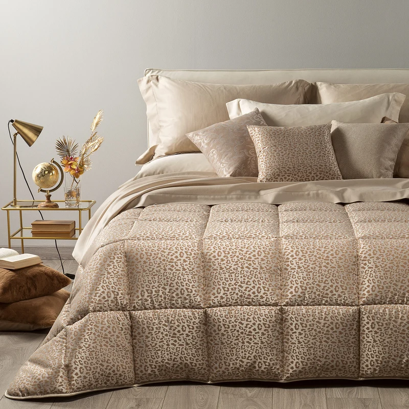 Trapunta leopard Barocco in Raso Jacquard 300 gr/mq