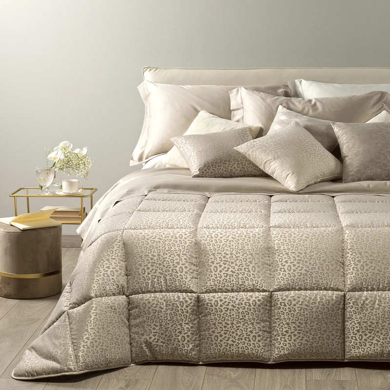 Trapunta leopard Barocco in Raso Jacquard 300 gr/mq